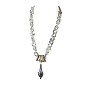 Hand Crafted Acrylic And Stainless Necklace